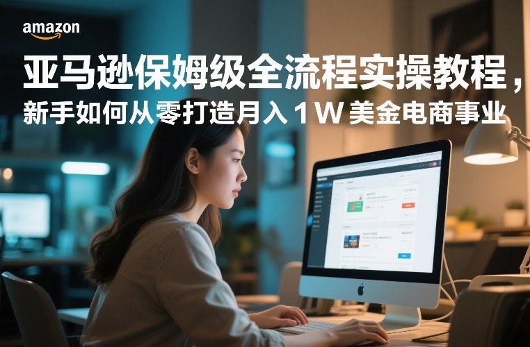亚马逊保姆级全流程实操教程，新手如何从零打造月入1W美金电商事业-优优云网创