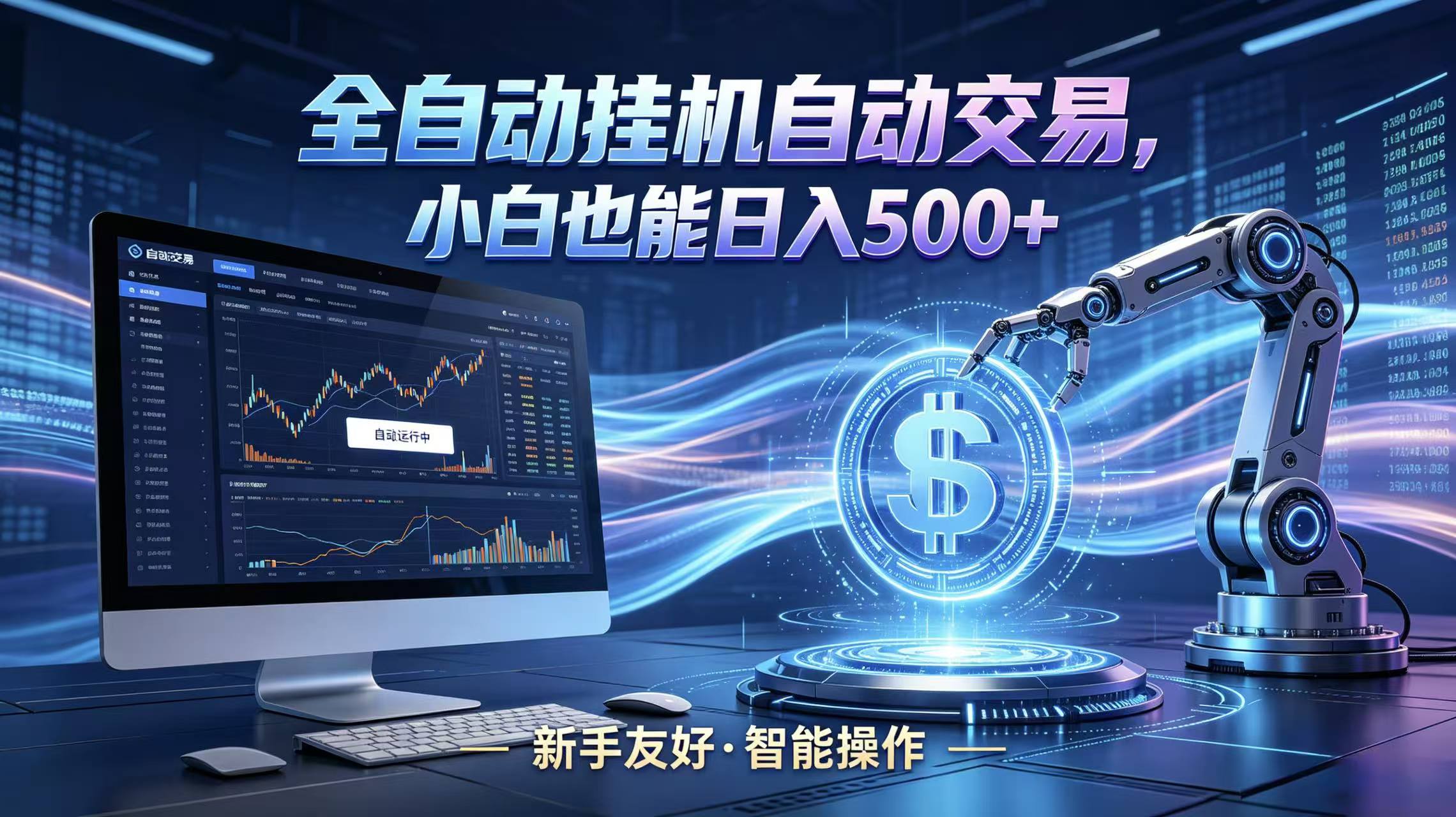 全新智能化交易助手，傻瓜式操作，小白也能快速上手，轻松实现日入500+-优优云网创