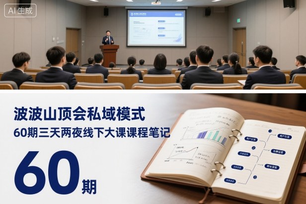 波波山顶会私域模式60期三天两夜线下大课课程笔记(文档)-焱冰网创资源库