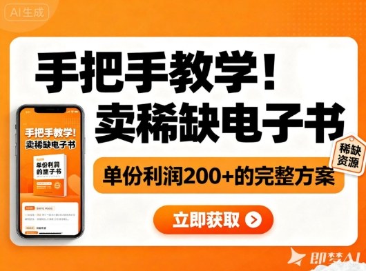 手把手教学!在小红书卖稀缺电子书,单份利润2张+的完整方案-云网创