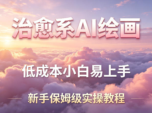 治愈系AI绘画提示词项目，低成本小白易上手，每天10分钟，新手保姆级实操教程-优优云网创