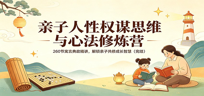 亲子人性权谋思维与心法修炼营：260节寓言典故精讲，解锁亲子共修成长智慧(完结)-优优云网创