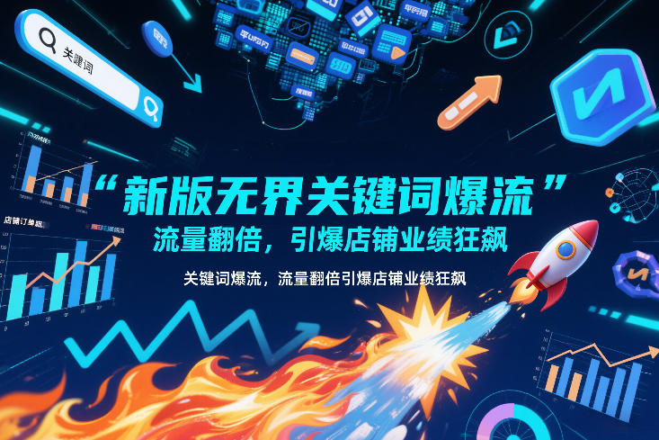 新版无界关键词爆流，流量翻倍，引爆店铺业绩狂飙-优优云网创