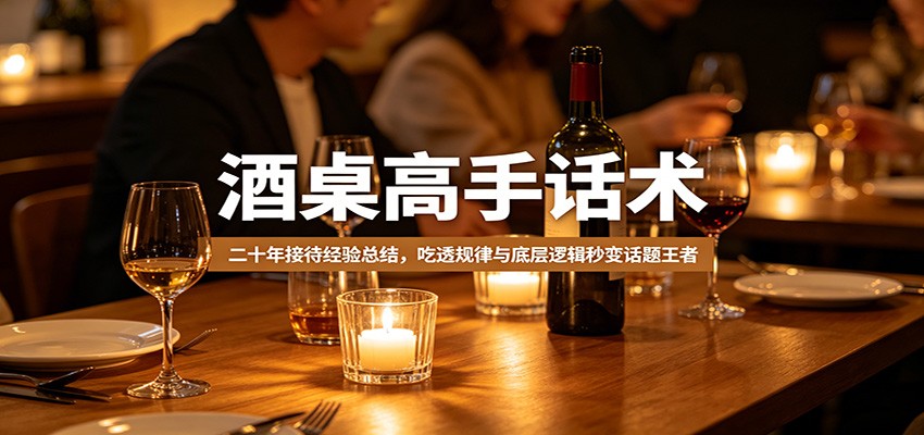 酒桌高手话术：二十年接待经验总结，吃透规律与底层逻辑秒变话题王者-优优云网创