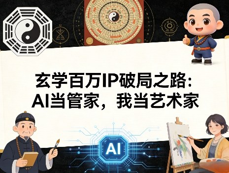 玄学百万IP破局之路：AI当管家，我当艺术家-优优云网创