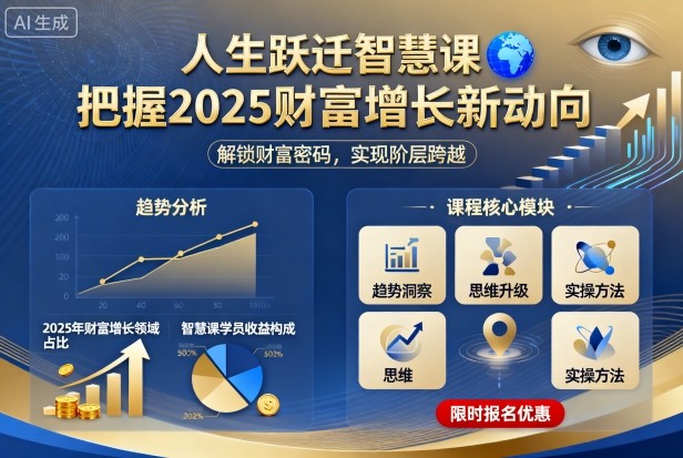 人生跃迁智慧课，把据2025财富增长新动向-云网创