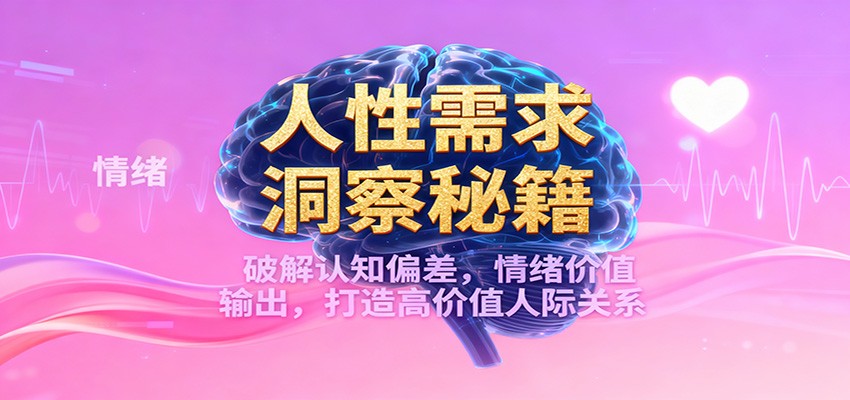 人性需求洞察秘籍,破解认知偏差,情绪价值输出,打造高价值人际关系-优优云网创