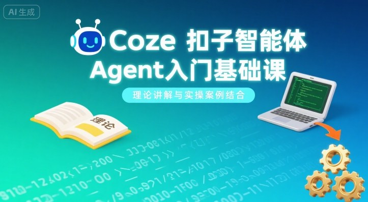 Coze扣子智能体Agent入门基础课，理论讲解与实操案例结合-优优云网创