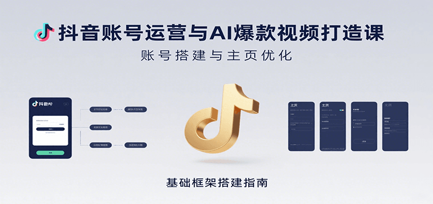 图片[1]-抖音账号运营与AI爆款视频打造课：含账号搭建、运营及多种AI特效视频制作方法-优优云网创