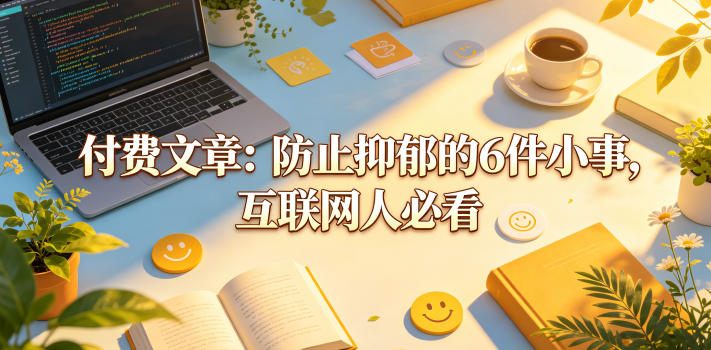付费文章：防止抑郁的6件小事，互联网人必看！-优优云网创