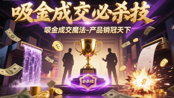 吸金成交必杀技,吸金成交魔法-产品销冠天下-优优云网创