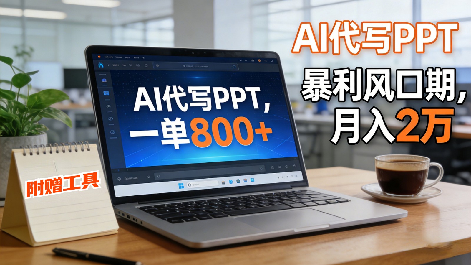 AI 代写做 PPT！一单狂赚 800+，风口期月入 2 万(工具 + 提示词直接送)-优优云网创