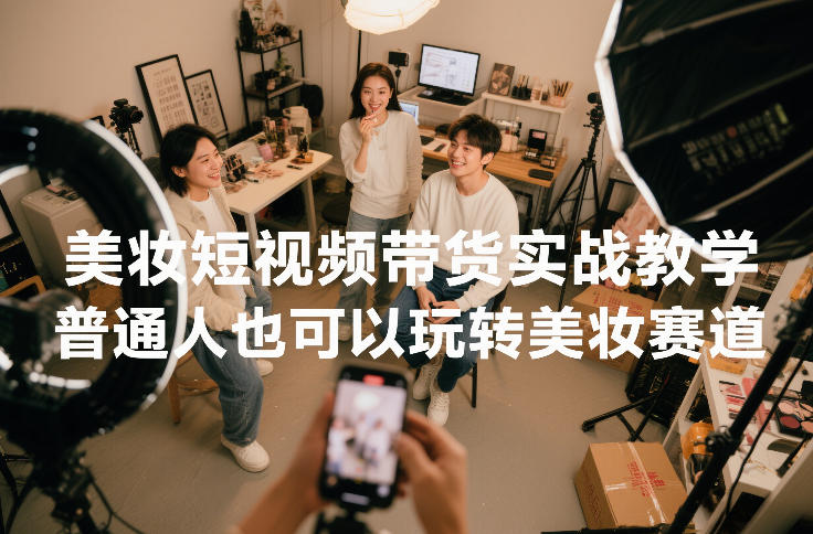 美妆短视频带货实战教学，普通人也可以玩转美妆赛道-优优云网创