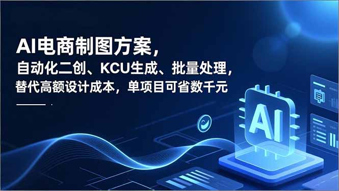 AI电商制图方案，自动化二创、SKU生成、批量处理，替代高额设计成本，单项目可省数千元-优优云网创