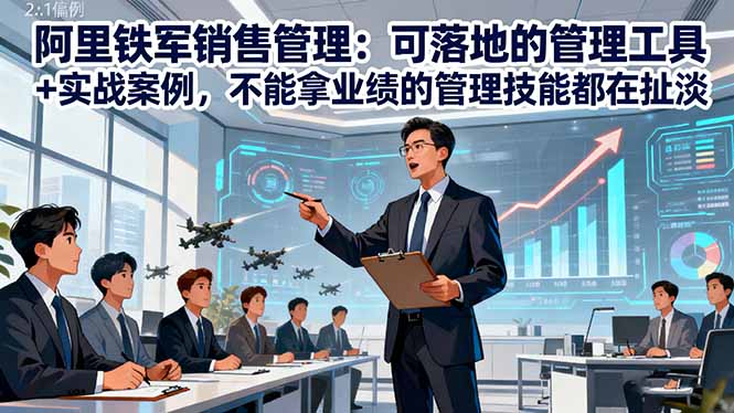 阿里铁军销售管理：可落地的管理工具+实战案例，不能拿业绩的管理都在扯淡-优优云网创