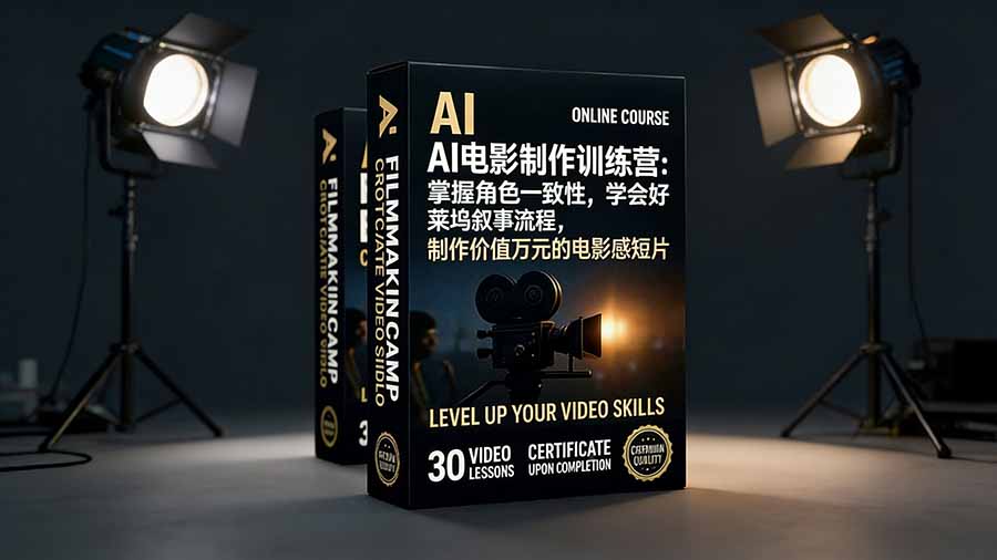 AI电影制作训练营：掌握角色一致性，学会好莱坞叙事流程，制作价值万元的电影感短片-优优云网创