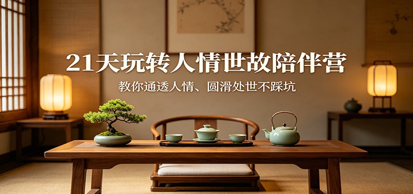 21天玩转人情世故陪伴营:教你通透人情、圆滑处世不踩坑-优优云网创