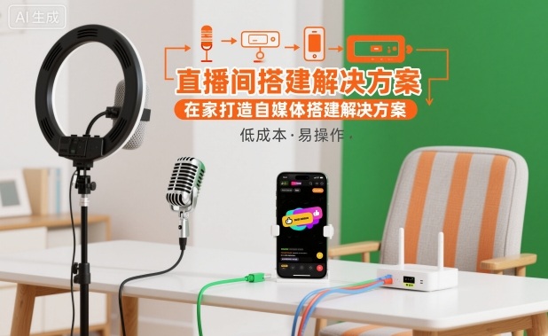 直播间搭建解决方案，在家打造自媒体搭建解决方案-焱冰网创资源库