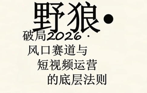 野狼团队·多平台实操运营课，覆盖AI口播、服装、好物、漫剪等热门玩法(更新4月)-优优云网创