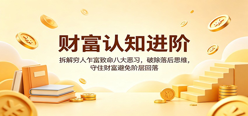 财富认知进阶：拆解穷人乍富致命八大恶习，破除落后思维，守住财富避免阶层回落-优优云网创