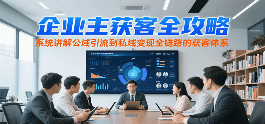 图片[1]-企业主获客全攻略，系统讲解公域引流到私域变现全链路的获客体系-优优云网创