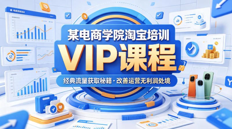 某电商学院淘宝培训VIP课程，各种经典有用的流量获取秘籍，改善运营产品没利润的处境(2026年5月)-优优云网创