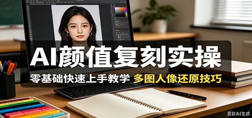 AI颜值复刻实操，零基础快速上手教学，多图人像还原技巧-优优云网创