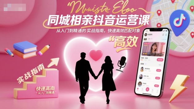 同城相亲抖音运营课,从入门到精通的实战指南,快速高效匹配对象-优优云网创
