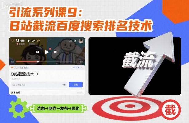 引流系列课9：B站截流百度搜索排名技术-云网创