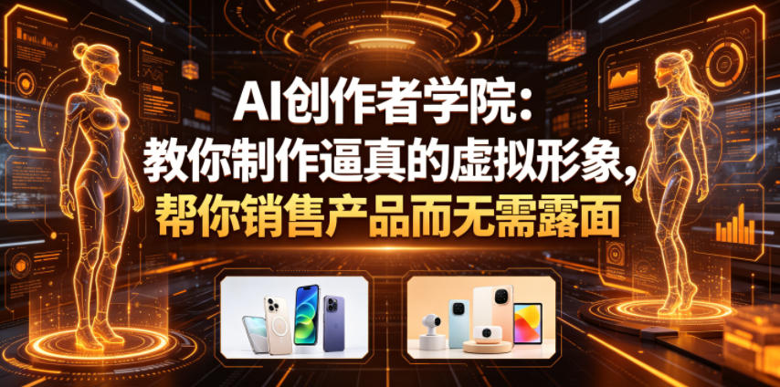 AI创作者学院：教你制作逼真的虚拟形象，帮你销售产品而无需露面【原创双语字幕】-优优云网创