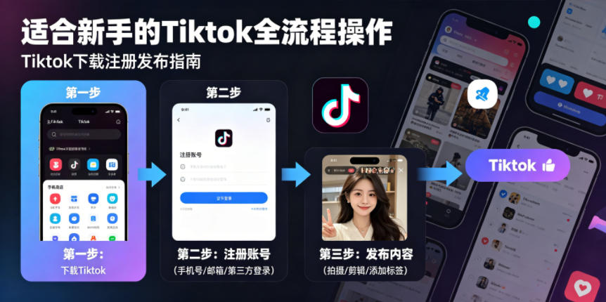 Tiktok下载注册发布，适合新手的Tiktok全流程操作-优优云网创