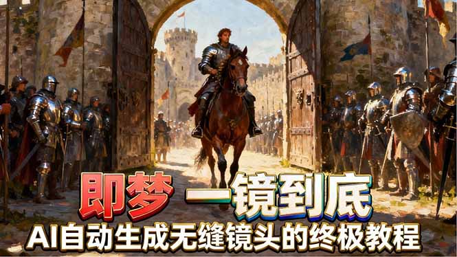 即梦AI一镜到底终极教程，智能补帧+运镜技巧，AI自动生成无缝丝滑长镜头高效出片-优优云网创