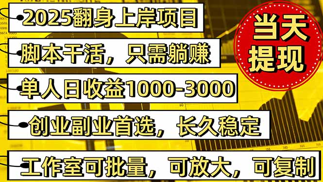 2025翻身上岸项目脚本干活，内部客户经理内部开号，单人日收益1000-300…-云网创