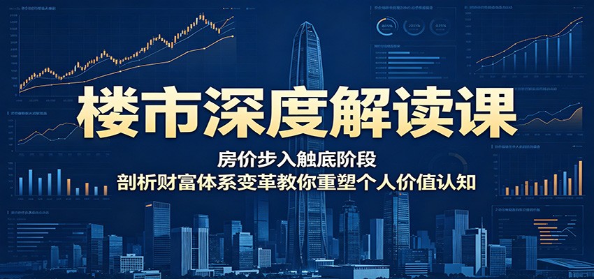 楼市深度解读课：房价步入触底阶段，剖析财富体系变革教你重塑个人价值认知-优优云网创
