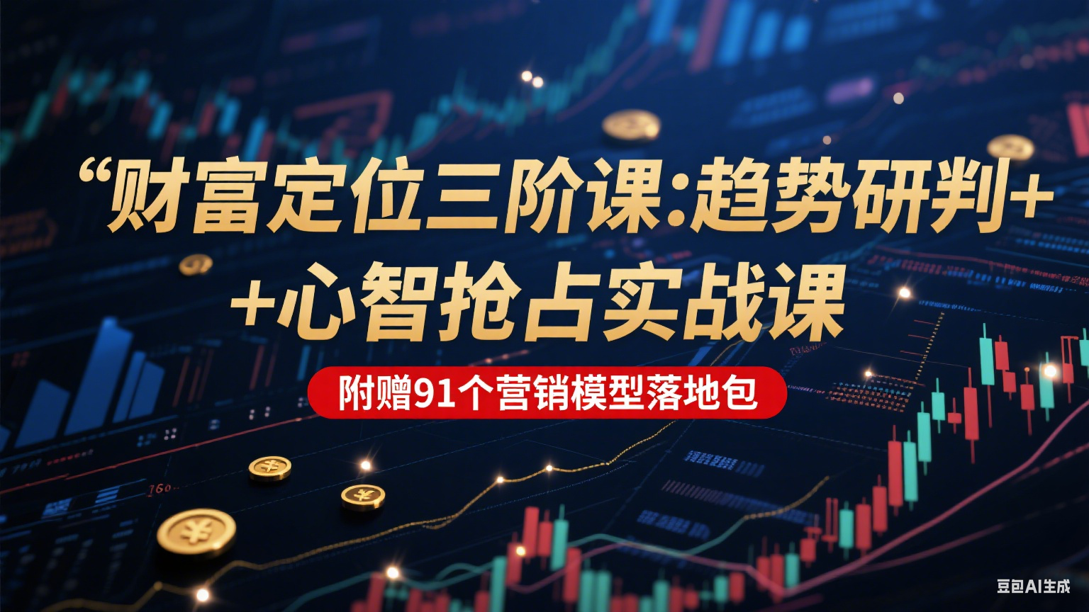 图片[1]-财富定位三阶：趋势研判 + 心智抢占实战课，附赠91个营销模型落地包-优优云网创