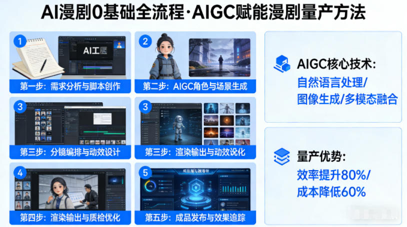 AI漫剧0基础全流程，快速掌握AIGC赋能的漫剧量产方法-优优云网创