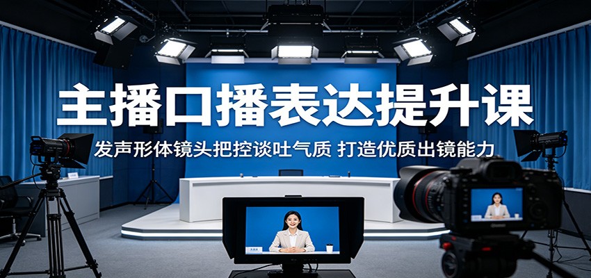 主播口播表达提升课：发声形体镜头把控谈吐气质，打造优质出镜能力-优优云网创
