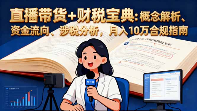 直播带货+财税宝典：概念解析、资金流向、涉税分析，月入10万合规指南-云网创