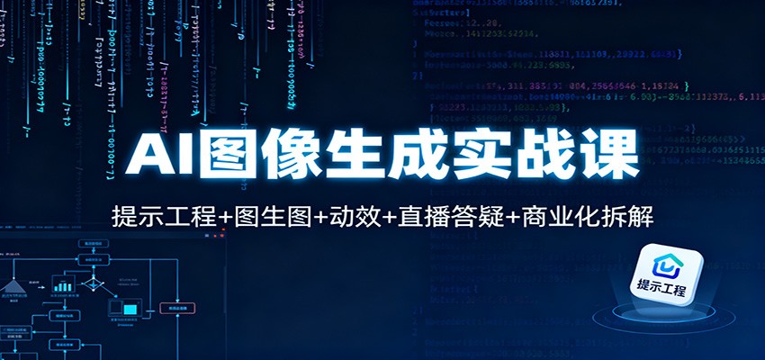 AI图像生成实战课：提示工程+图生图+动效+直播答疑+商业化拆解-云网创