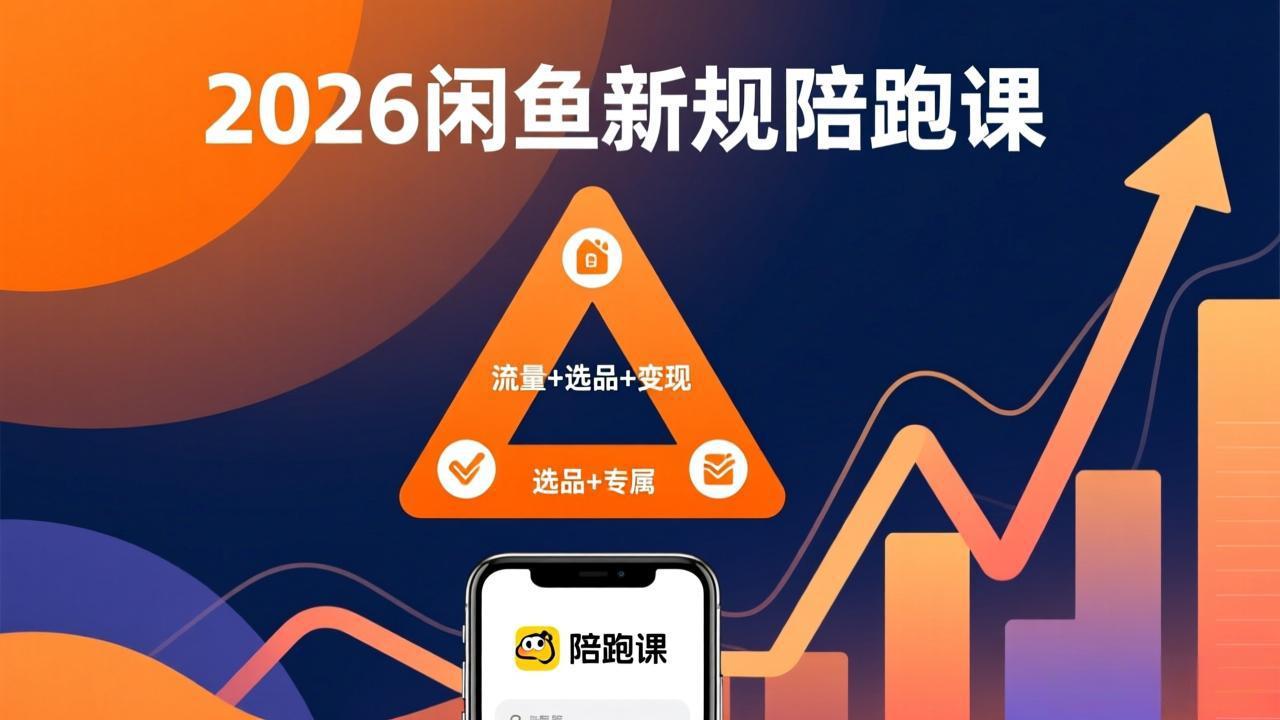 2026闲鱼高阶陪跑课全新上线，带你吃透新规玩转选品流量，从零搭建稳定变现盈利体系-优优云网创