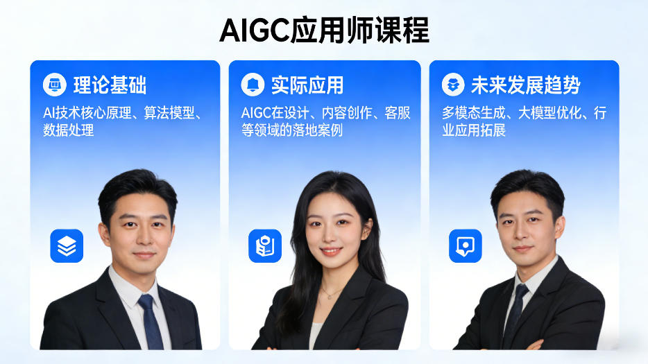 AIGC应用师课程，覆盖了AI技术的理论基础、实际应用、以及未来发展趋势(更新)-优优云网创