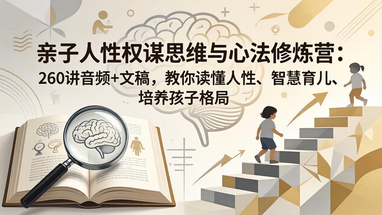 亲子人性权谋思维与心法修炼营：260讲音频+文稿，教你读懂人性、智慧育儿、培养孩子格局-优优云网创