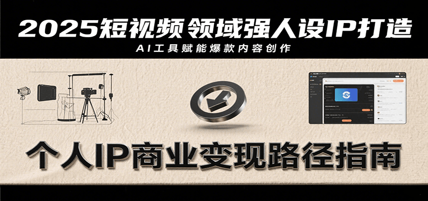 图片[1]-2025短视频领域强人设IP打造，结合爆款案例与AI工具应用，从个人出镜到商业成交转化-优优云网创