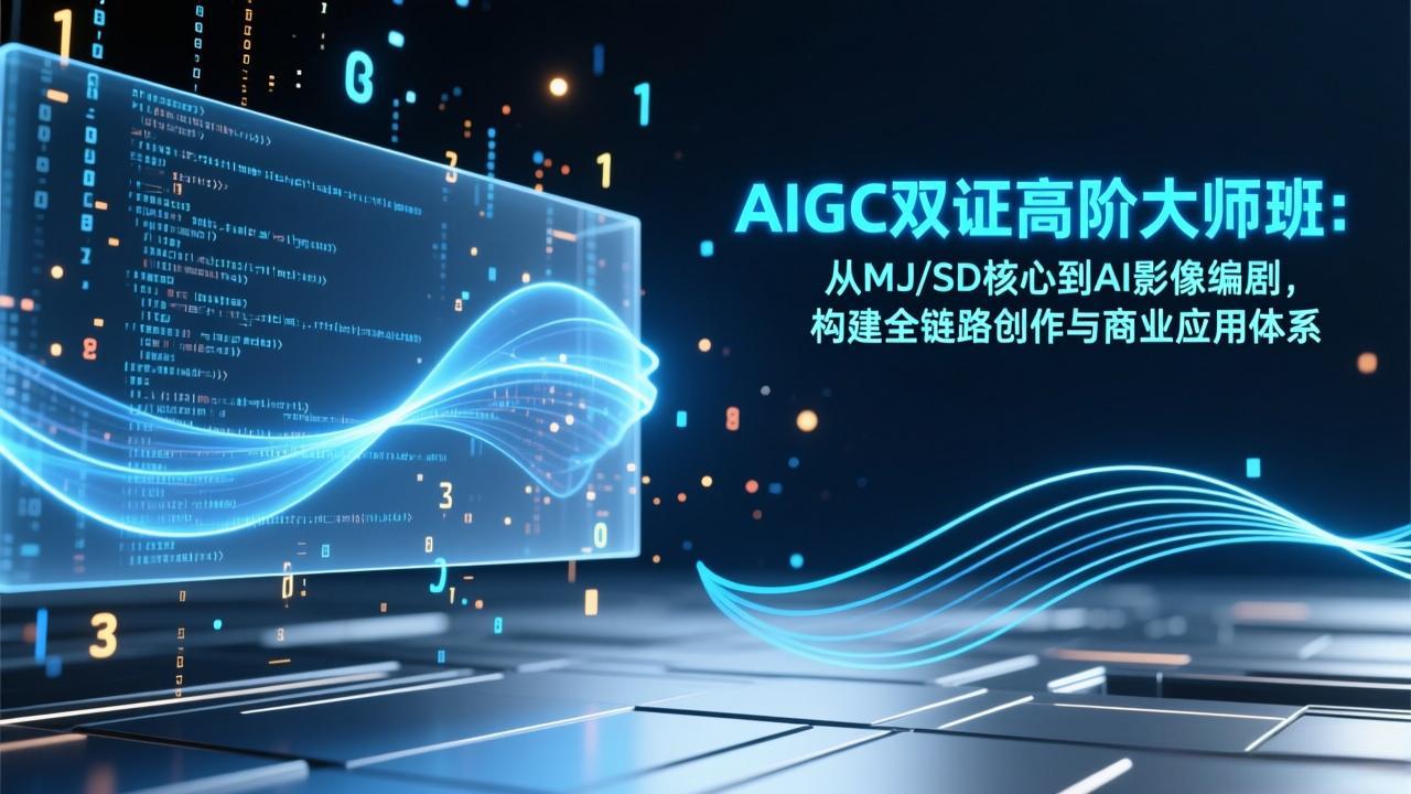 AIGC双证高阶大师班：从MJ/SD核心到AI影像编剧，构建全链路创作与商业应用体系-优优云网创