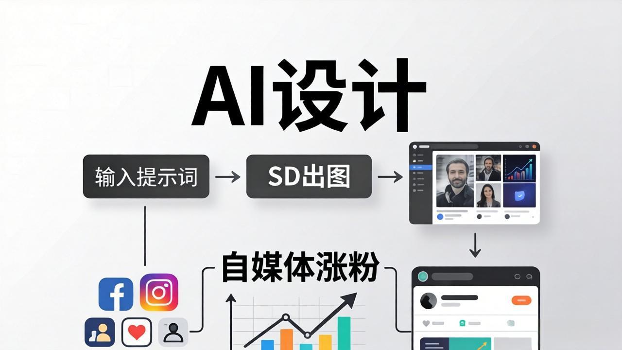 人人都是AI设计师：SD出图+自媒体涨粉一站教学，告别图文素材焦虑，AI设计让你轻松避开内卷-优优云网创