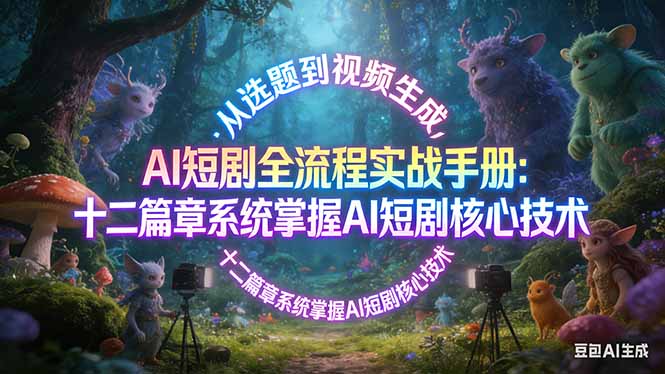 AI 短剧全流程实战手册：从选题到视频生成，十二篇章系统掌握 AI 短剧核心技术-优优云网创