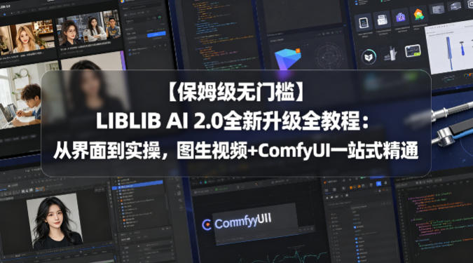【保姆级无门槛】LIBLIB AI 2.0全新升级全教程：从界面到实操，图生视频+ComfyUI一站式精通-优优云网创