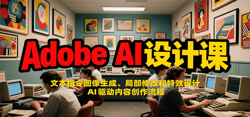 图片[1]-Adobe AI设计课：文本指令图像生成、局部修改和特效设计，AI驱动内容创作流程-优优云网创