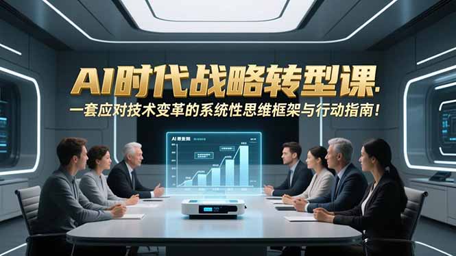 AI时代战略转型课：一套应对技术变革的系统性思维框架与行动指南！-优优云网创